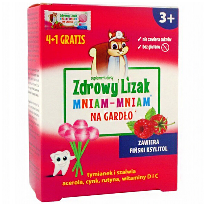 Lizak NA GARDŁO zestaw 5 sztuk