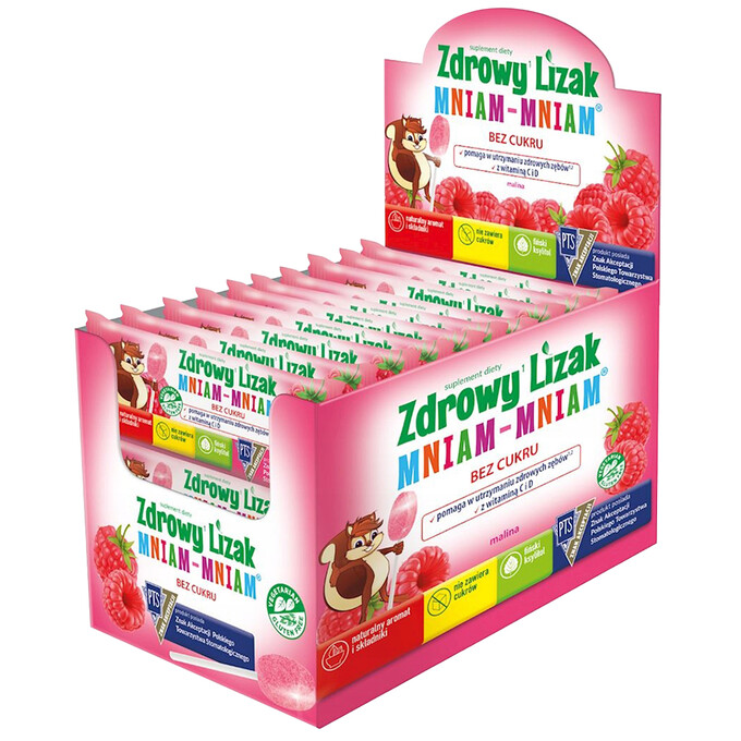 Lizak malina display 40 szt