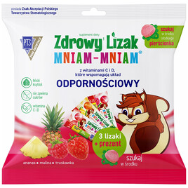 3 lizaki z witaminami C i D + pierścionek