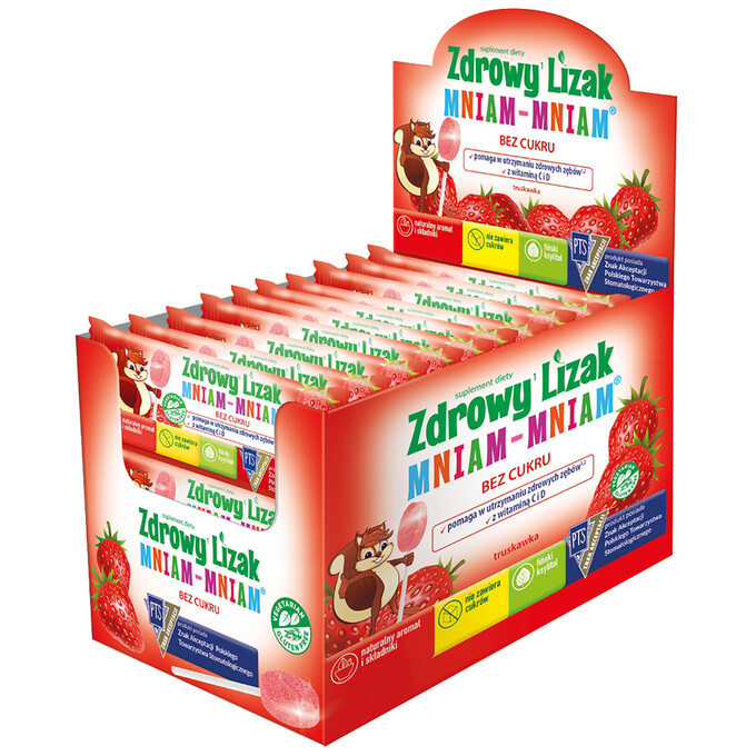 Lizak truskawka display 40 szt