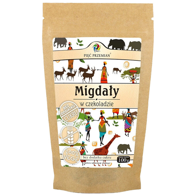 Migdały w czekoladzie bez cukru 100 g