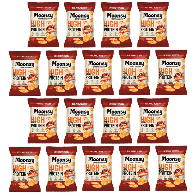 Moonsy soczewicowe BBQ 60g 18 szt