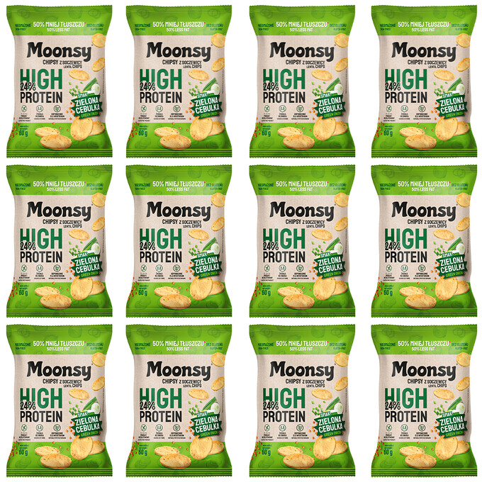 Moonsy soczewicowe zielona cebulka  60 g 12 szt