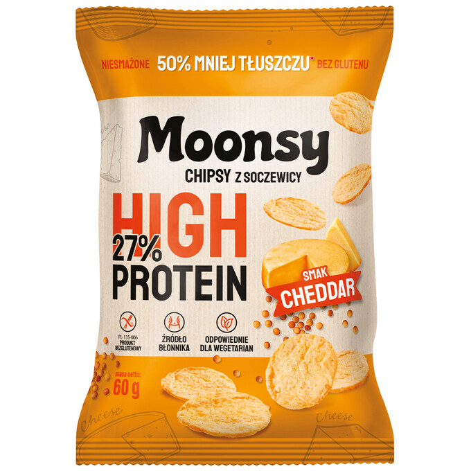 Moonsy soczewicowe Cheddar 60g