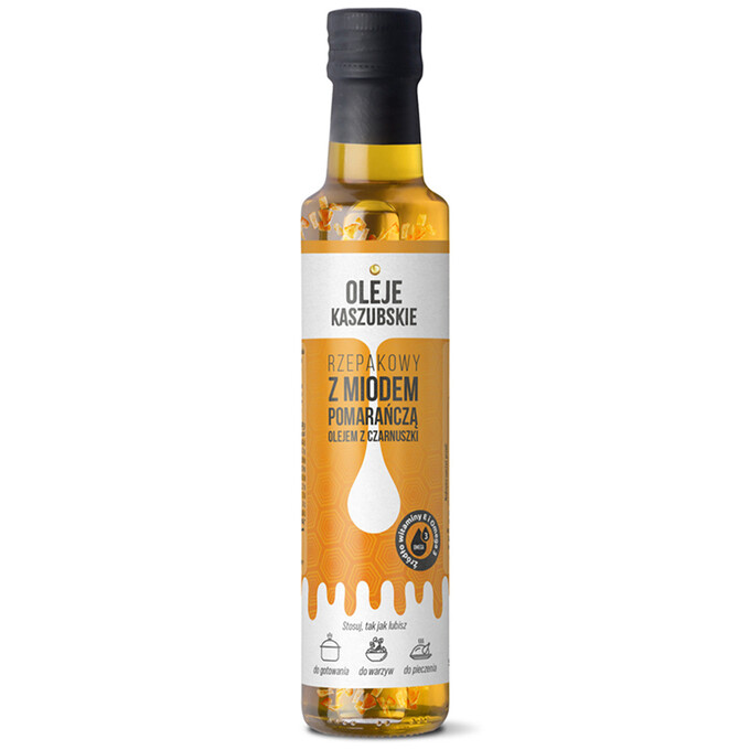 Olej rzepakowy z miodem, pom. i olejem z czarnuszki 250ml