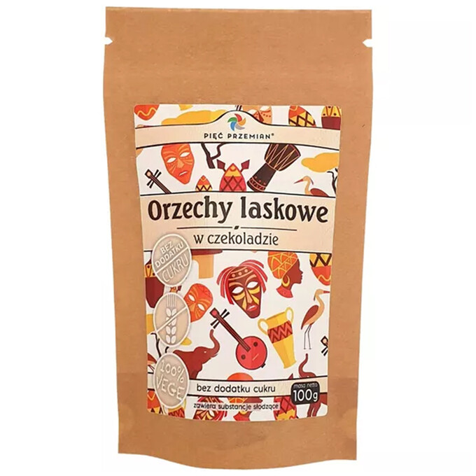 Orzechy laskowe w czekoladzie bez cukru 100 g