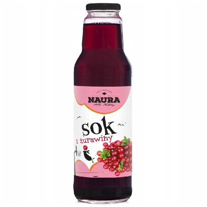 Sok z żurawiny bez dodatku cukru 750 ml