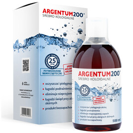 Srebro Koloidalne 25 ppm, Argentum200, tonik 500 ml