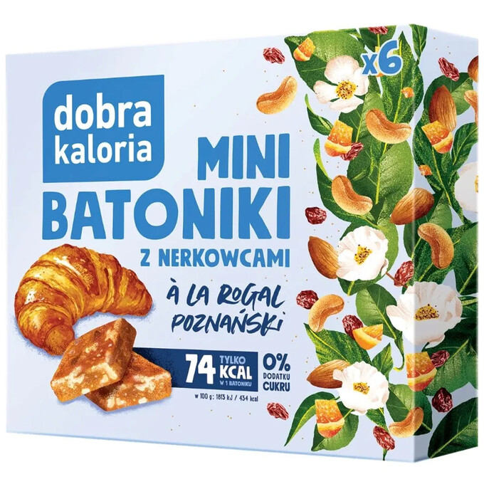 Batoniki z nerkowców à la rogal poznański bez cukru 6szt