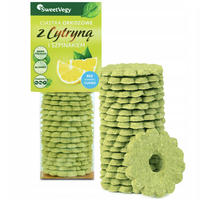 Ciastka orkiszowe z Cytryną i szpinakiem BC 100g
