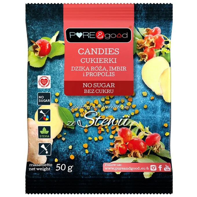 Cukierki z dziką różą, imbirem 50 g