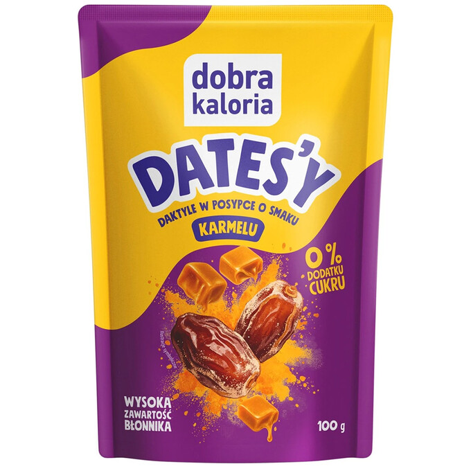 Daktyle w posypce karmelowej bez cukru 100g