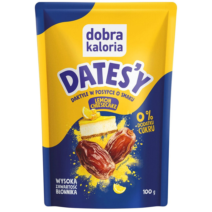 Daktyle w posypce lemon cheesecake bez cukru 100g