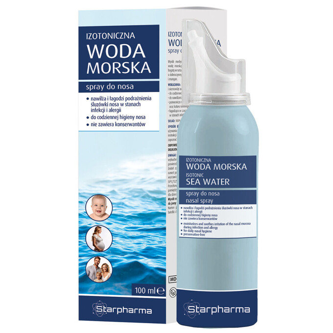 Izotoniczna woda morska, spray do nosa, 100 ml