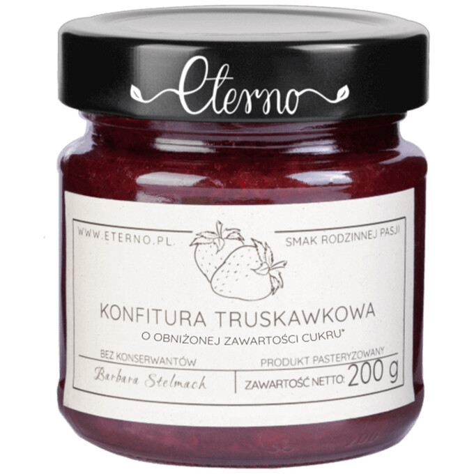 Konfitura truskawkowa o obniżonej zawartości cukru 200g