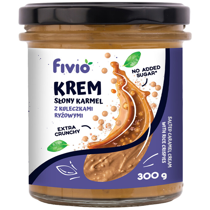 Krem słony karmel z kuleczkami ryżowymi 300g
