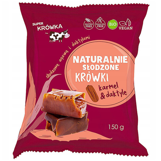 Krówki naturalnie słodzone daktylem i agawą BIO 150g