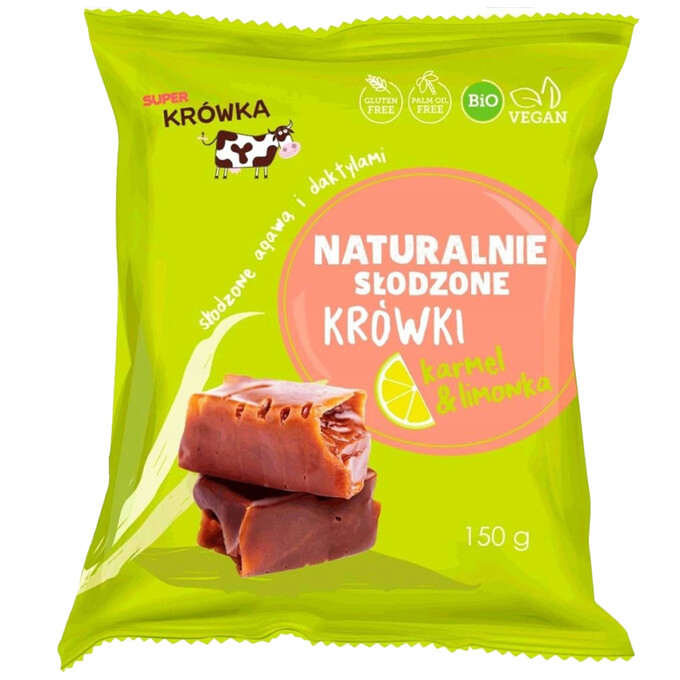 Krówki karmel limonka słodzone daktylem i agawą 150g