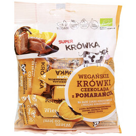 Ekologiczne krówki bez mleka czekolada z pomarańczą BIO 150g