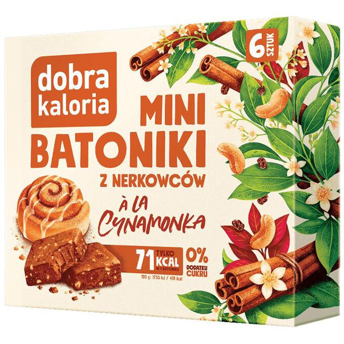 Mini batoniki z nerkowców à la cynamonka bez cukru 102g