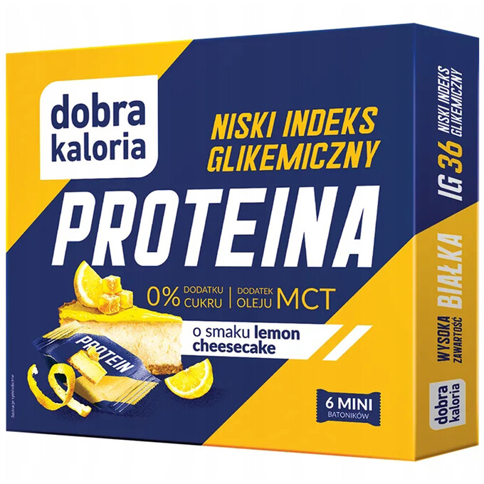 Mini batoniki proteinowe sernik cytrynowy niskie IG 102g