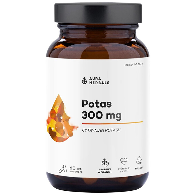Potas 300 mg, cytrynian potasu, kapsułki 60 szt.