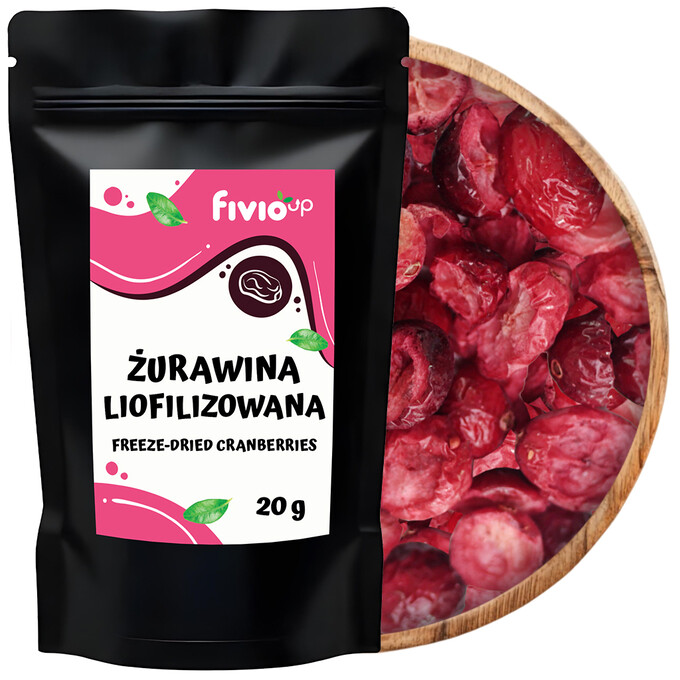Żurawina liofilizowana połówki 20 g fivio Up