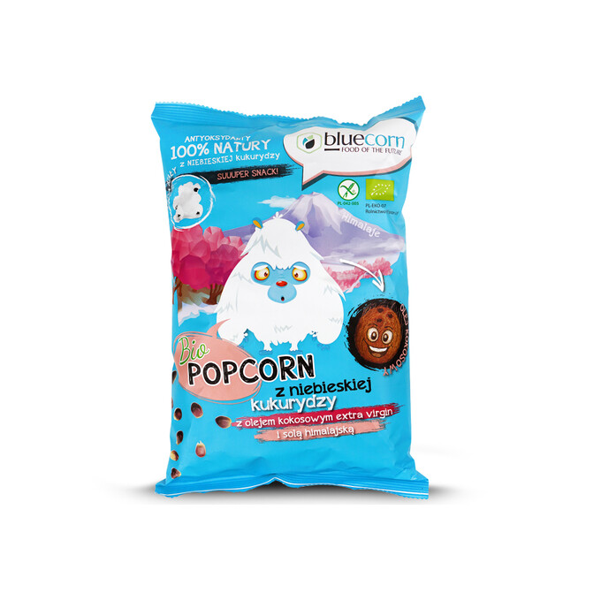 BIO Popcorn z ol. kokos. i solą him. 50g bluecorn