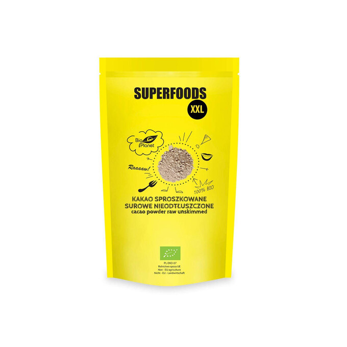 BIO Kakao proszek nieodtłuszczone 400g SUPERFOODS