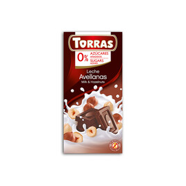 Czekolada mleczna z orzechami laskowymi Torras 75 g