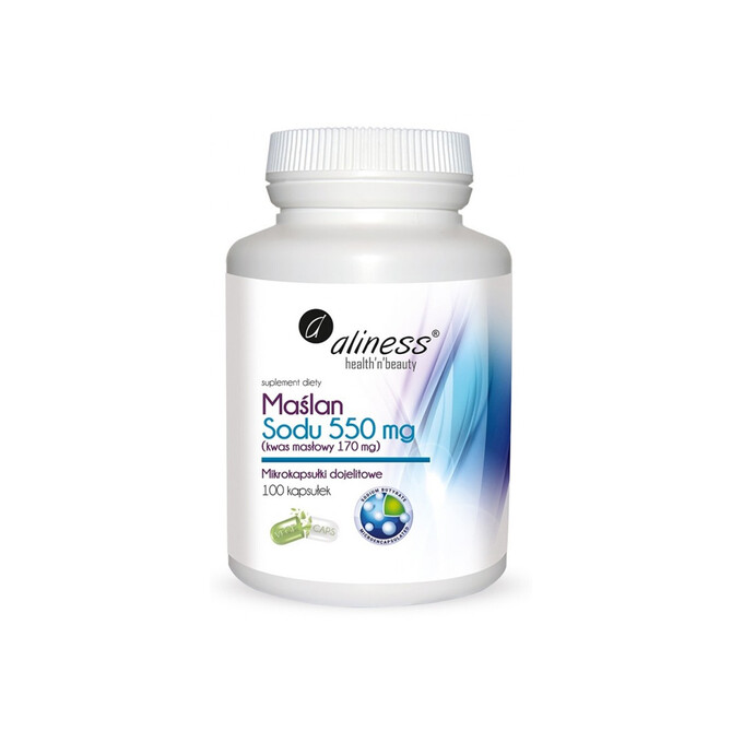 Maślan sodu 550mg 100kaps. Aliness
