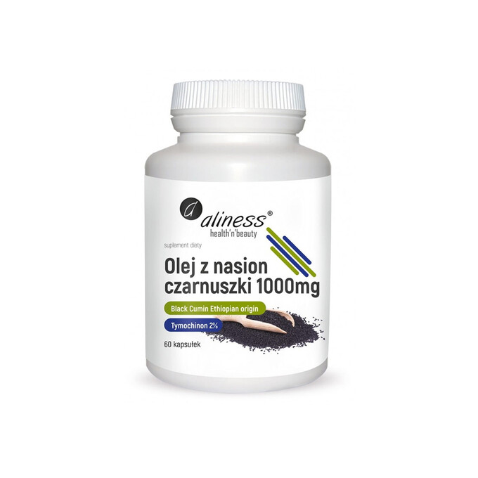 Olej z nasion czarnuszki 2% 1000mg 60kaps. Aliness