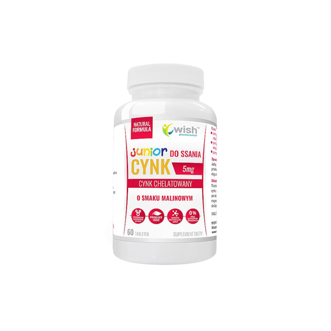 Cynk Do Ssania Dla Dzieci 5 mg 60 tabletek - WISH