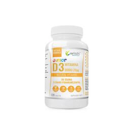 Witamina D3 JUNIOR 800IU 120 tabletek do ssania - WISH