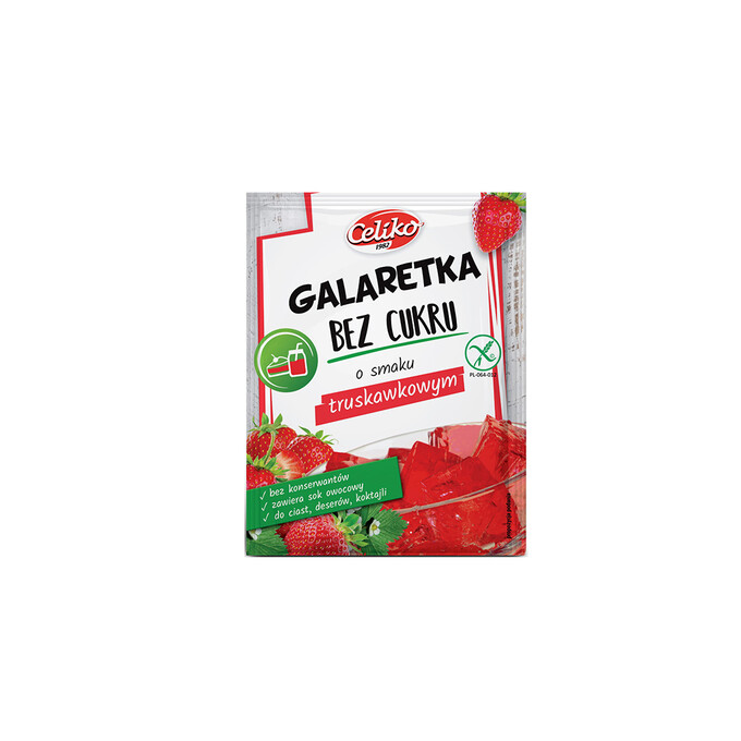 Galaretka b/c o smaku truskawkowym 14g
