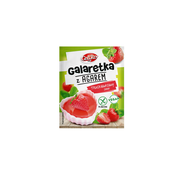 Galaretka z agarem o smaku truskawkowym 45g