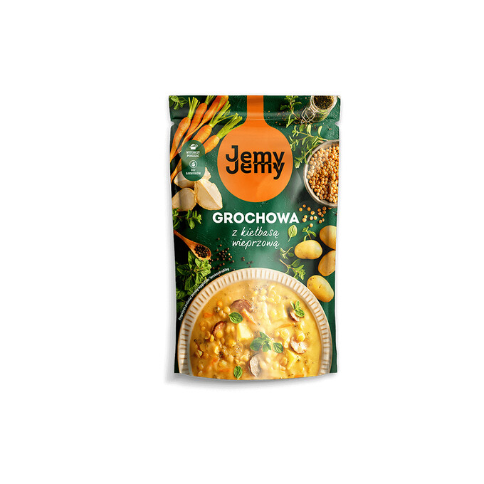 Zupa grochowa z kiełbasą wieprzową 450g