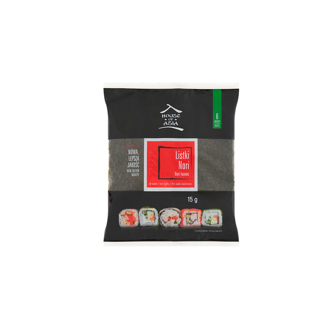 Liście Nori alg morskich 6szt 15g - House of Asia