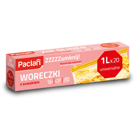 Woreczki strunowe z suwakiem 1L/ 20 szt  PACLAN