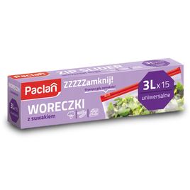 Woreczki strunowe z suwakiem 3L 15 sztuk