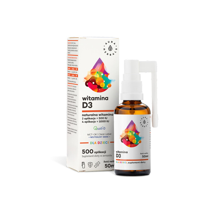 Witamina D3 dla dzieci 50 ml areozol Aura Herbals
