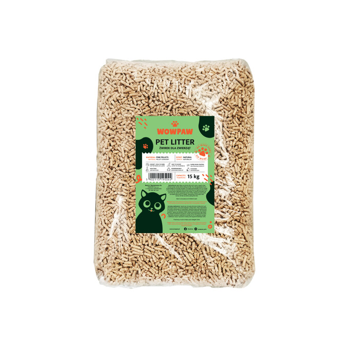 Żwirek pellet drewniany dla kota 15 kg (40L)