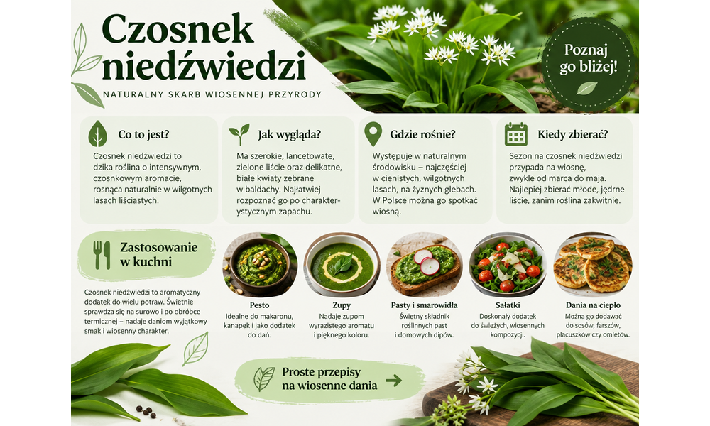 Czosnek niedźwiedzi - co to jest, właściwości i dawkowanie