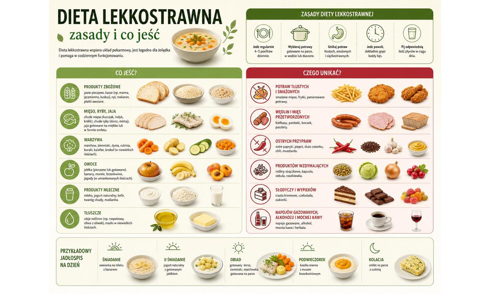 Dieta lekkostrawna - zasady i co jeść