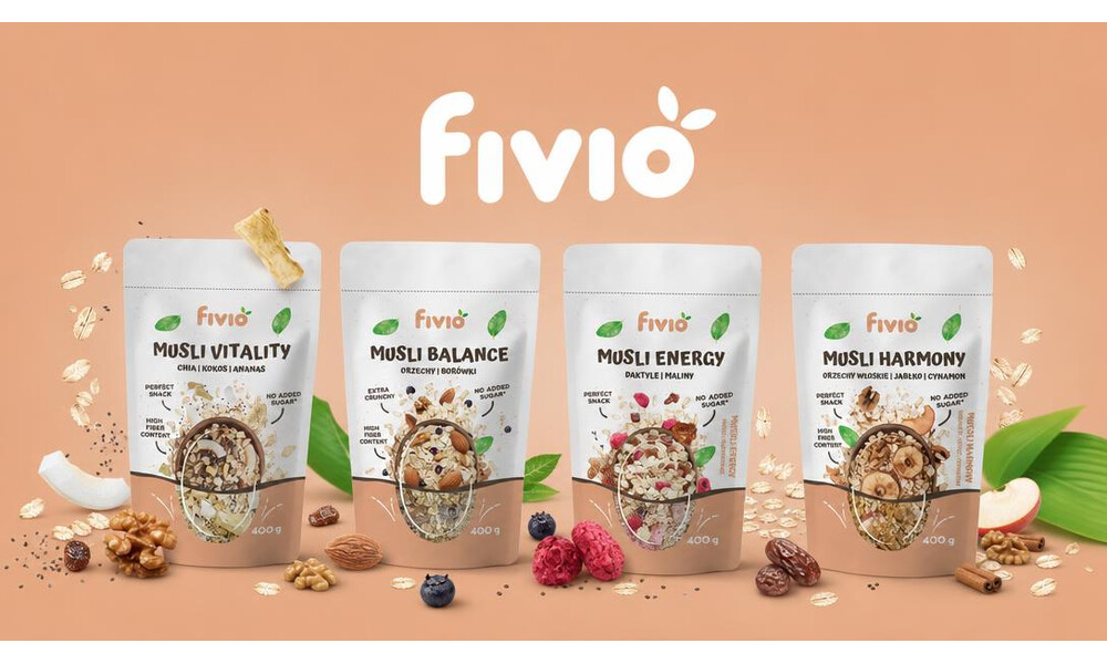 Musli bez cukru fivio - porównanie 4 smaków