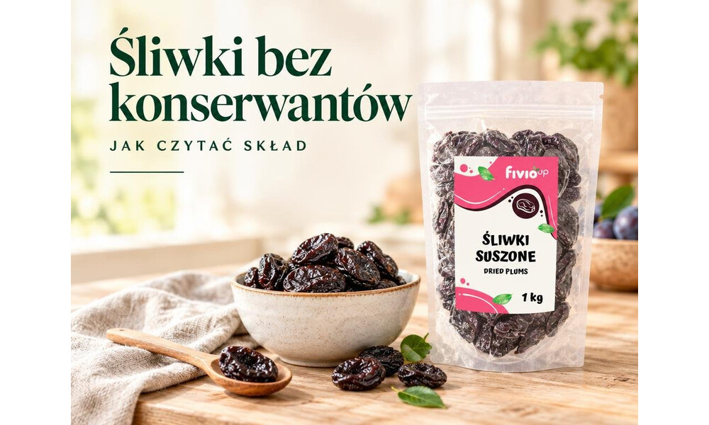 Śliwki suszone bez konserwantów - jak czytać skład na etykiecie