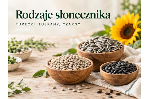 Słonecznik jadalny - turecki, łuskany i czarny: czym się różnią