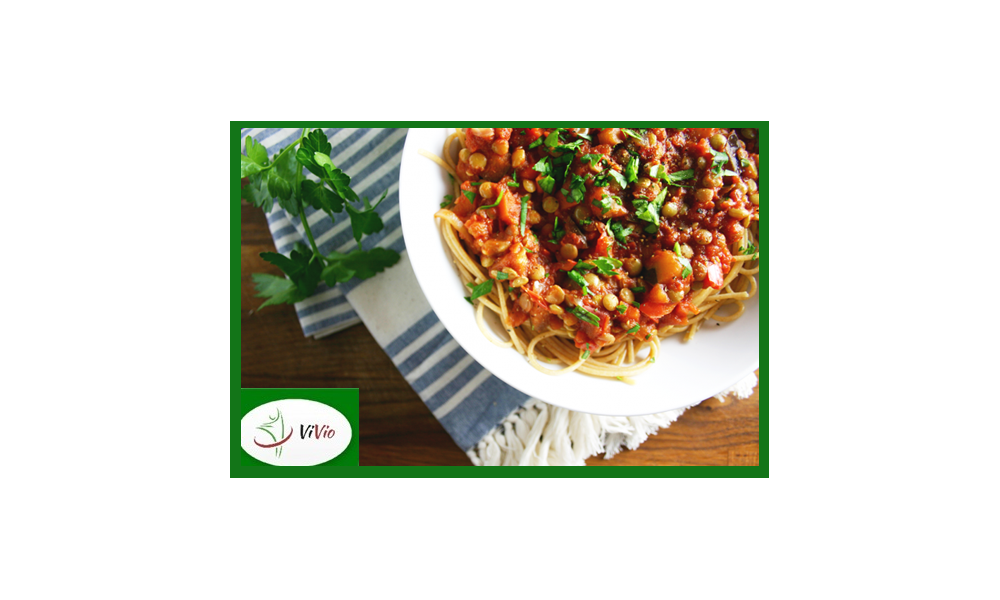 Soczewica zamiast mięsa w Spaghetti à la bolognese