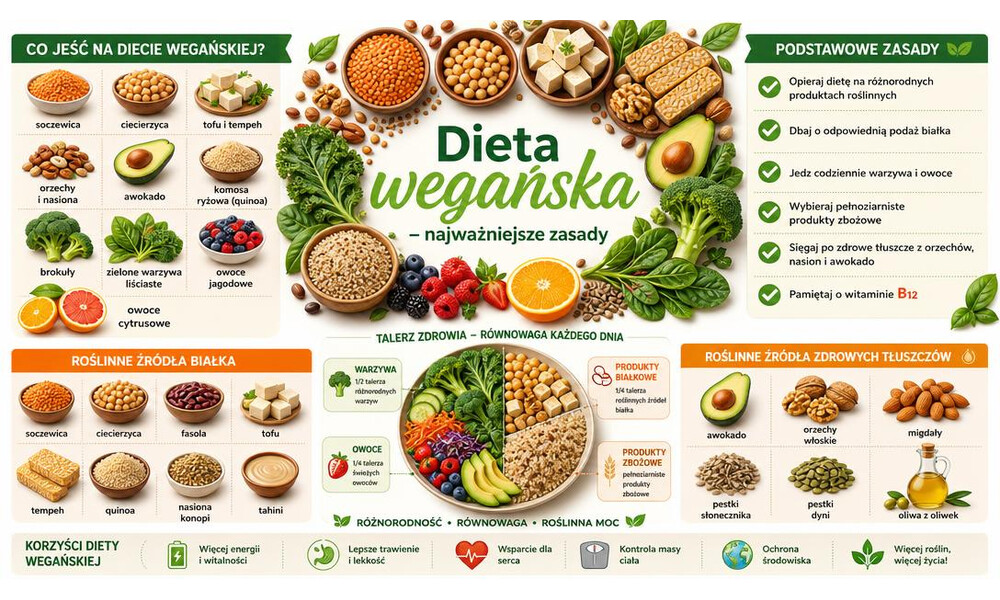 Dieta wegańska - zasady i zbilansowany jadłospis
