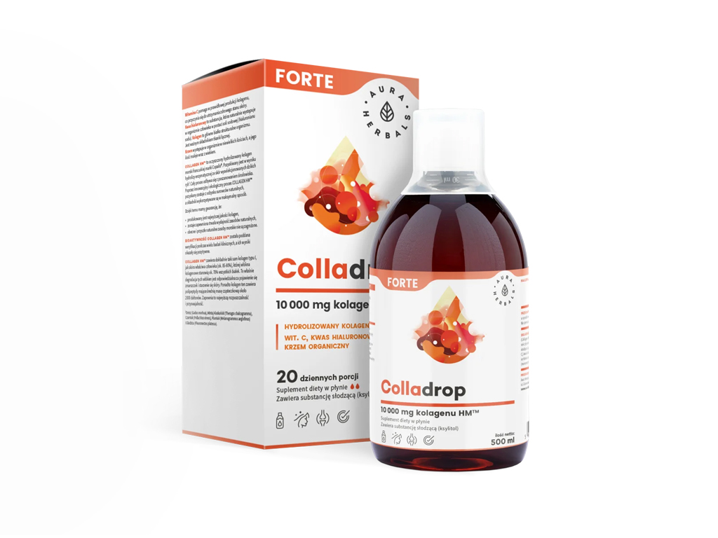 Colladrop kolagen morski płyn 500ml Aura Herbals